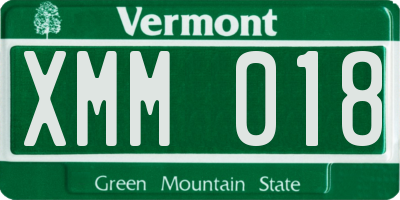 VT license plate XMM018