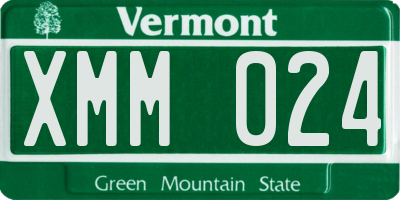 VT license plate XMM024