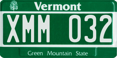 VT license plate XMM032