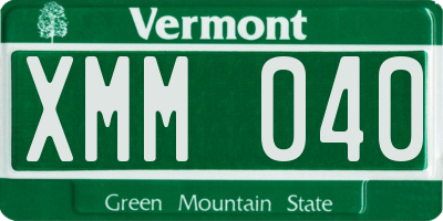 VT license plate XMM040