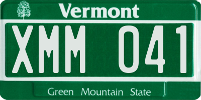 VT license plate XMM041