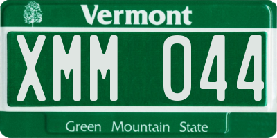 VT license plate XMM044