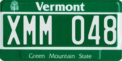 VT license plate XMM048