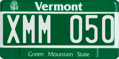 VT license plate XMM050