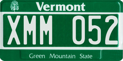 VT license plate XMM052