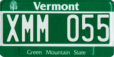 VT license plate XMM055