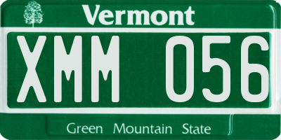 VT license plate XMM056
