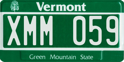 VT license plate XMM059