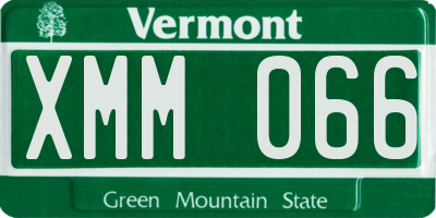 VT license plate XMM066