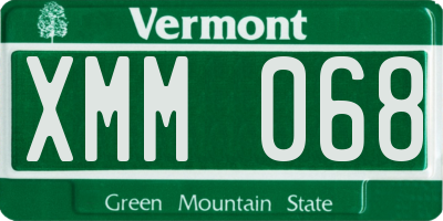 VT license plate XMM068