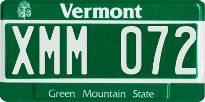 VT license plate XMM072