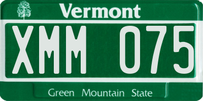 VT license plate XMM075