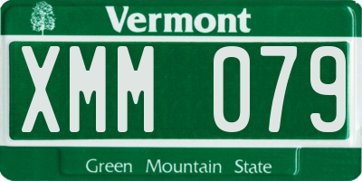 VT license plate XMM079