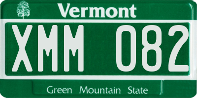 VT license plate XMM082