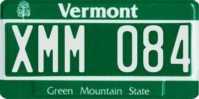 VT license plate XMM084