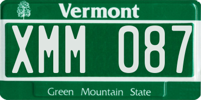 VT license plate XMM087