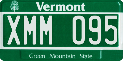 VT license plate XMM095