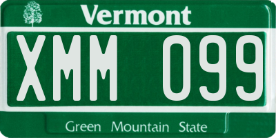 VT license plate XMM099