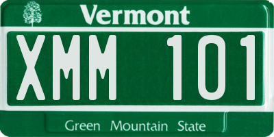 VT license plate XMM101
