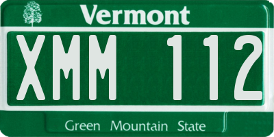 VT license plate XMM112