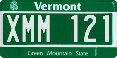 VT license plate XMM121