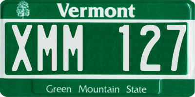 VT license plate XMM127