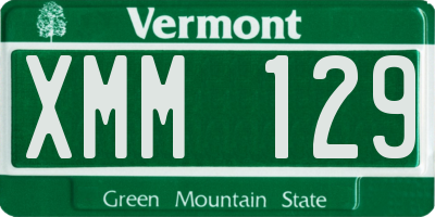 VT license plate XMM129