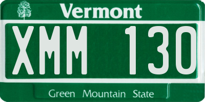 VT license plate XMM130