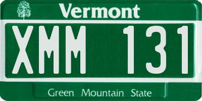 VT license plate XMM131