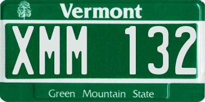 VT license plate XMM132