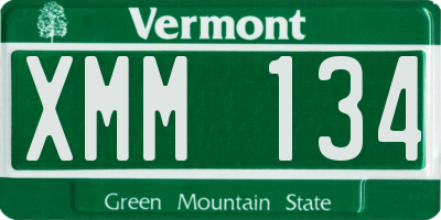 VT license plate XMM134