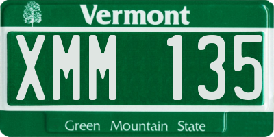 VT license plate XMM135