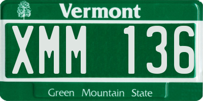 VT license plate XMM136
