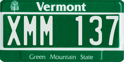 VT license plate XMM137