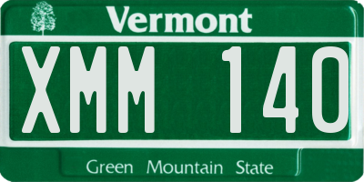 VT license plate XMM140