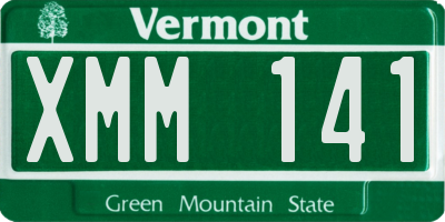 VT license plate XMM141