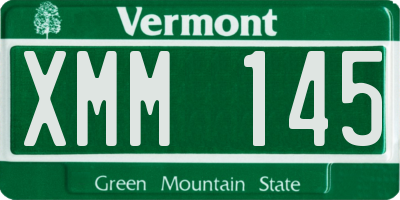 VT license plate XMM145