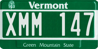 VT license plate XMM147
