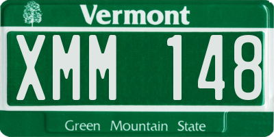 VT license plate XMM148