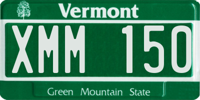 VT license plate XMM150