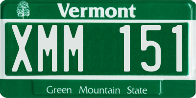 VT license plate XMM151