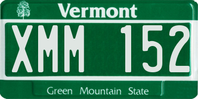VT license plate XMM152