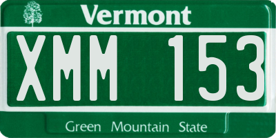 VT license plate XMM153
