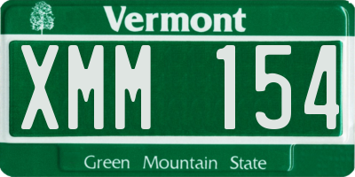 VT license plate XMM154