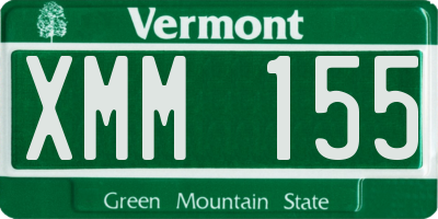 VT license plate XMM155