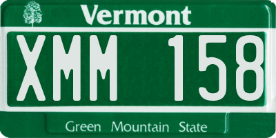 VT license plate XMM158