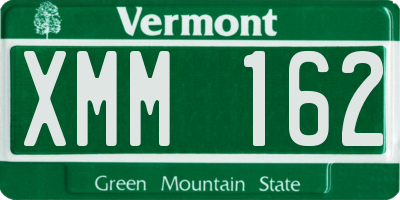 VT license plate XMM162