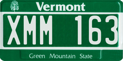 VT license plate XMM163