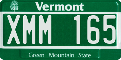VT license plate XMM165