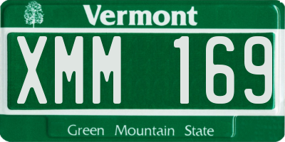 VT license plate XMM169